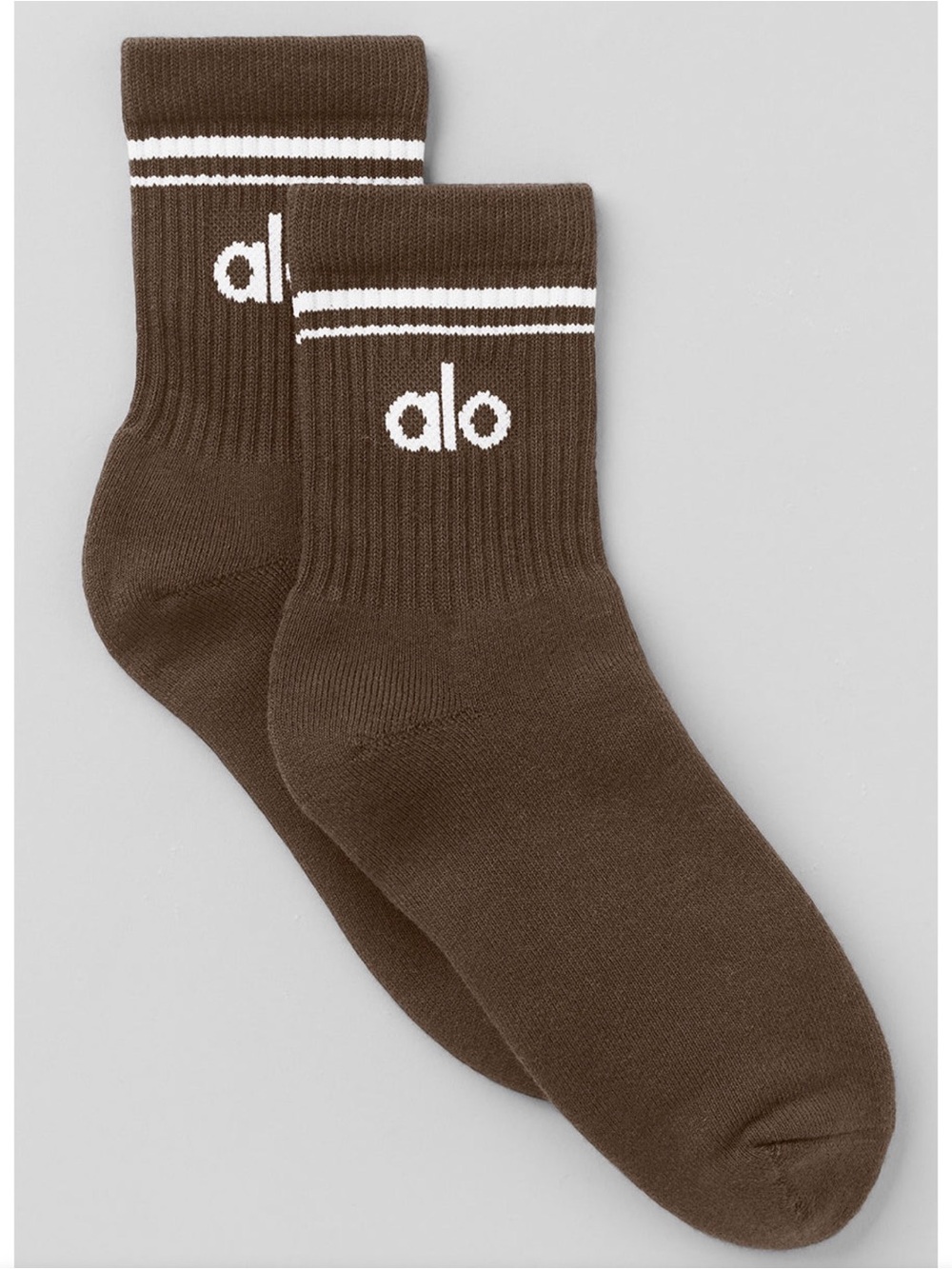 ALO Yoga Unisex Crew Socks - Espresso